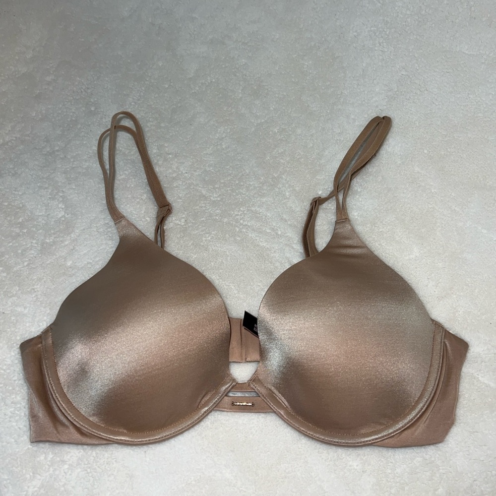 Victorias Secret Very Sexy Lightly Lined Plunge Bra 36C tan nude